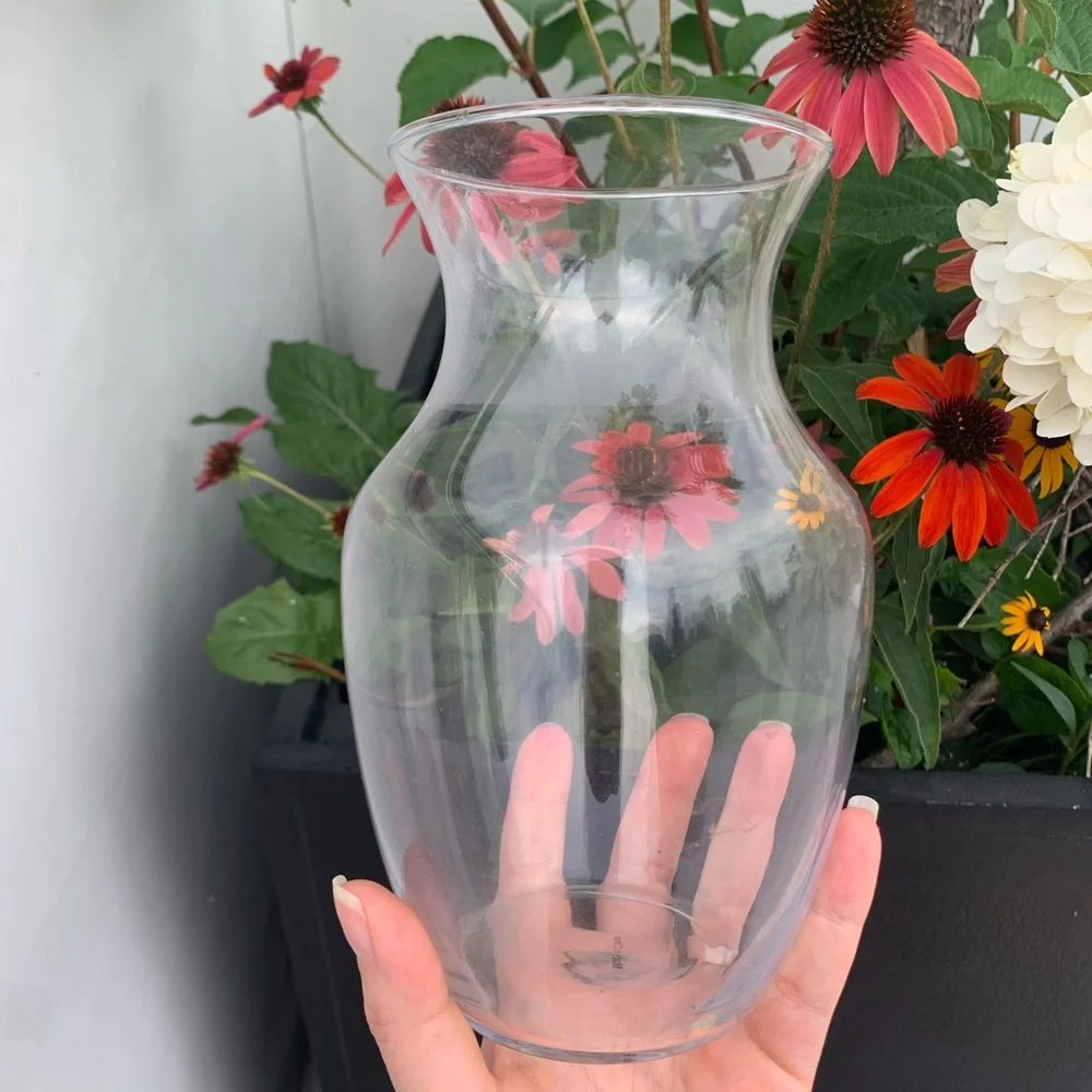 2in1 Glass See Through Floral Vase or Lemonade Water Pitcher